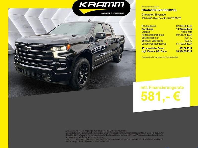 Neu Chevrolet Silverado 309 PS (227 kW) 2025 Schwarz SUV
