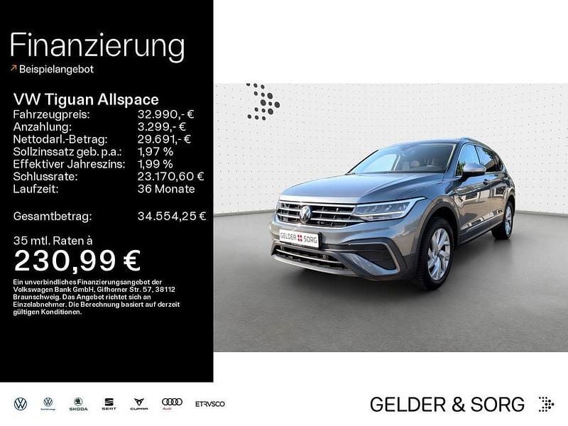 Platinum grey metallic Gebraucht 2024 VW Tiguan Allspace Life SUV | 32.990 € (Superpreis) - Bild 1/4