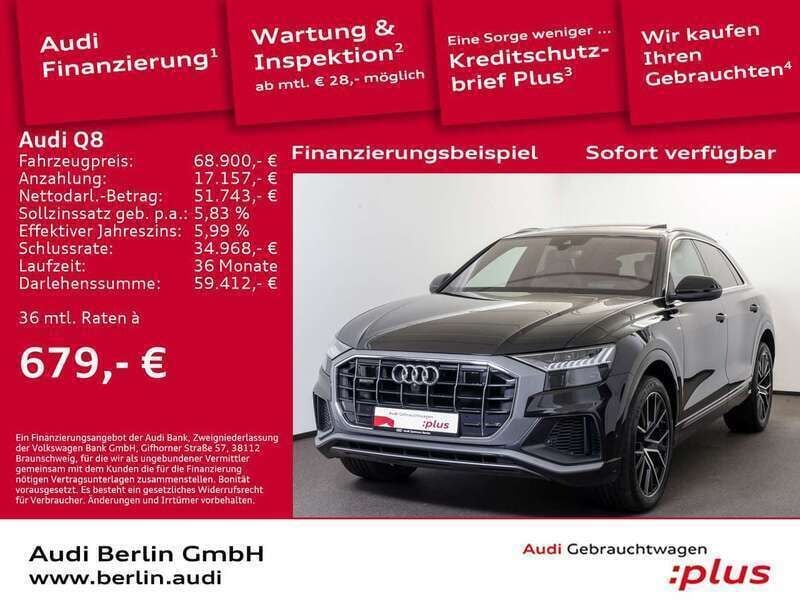 Gebraucht Audi Q8 Ambiente 286 PS (210 kW) 2020 Orcaschwarz metallic SUV