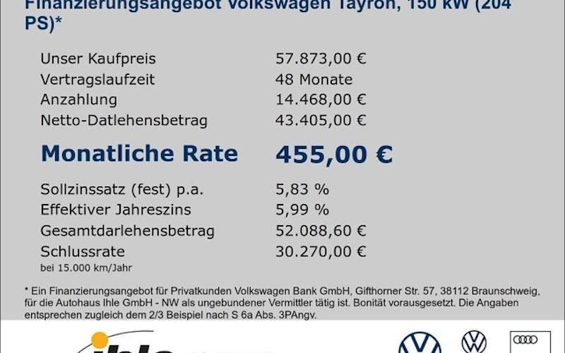 Neu VW Tayron Life 204 PS (150 kW) 2025 Grau SUV