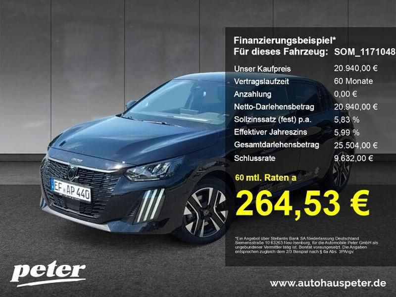 Schwarz Gebraucht 2025 Peugeot 208 Allure Kleinwagen | 20.940 € - Bild 1/4