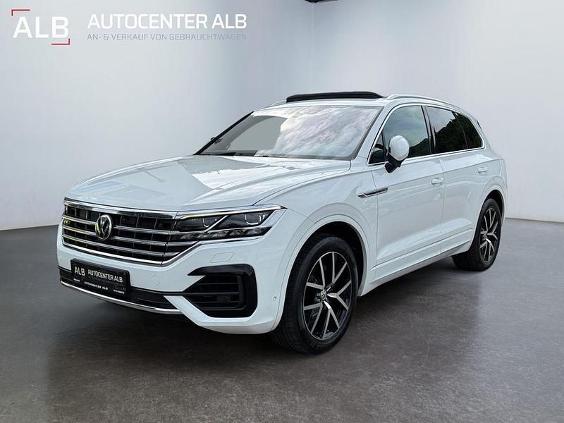 Pure white Gebraucht 2018 VW Touareg R-line SUV | 31.490 € (Fairer Preis) - Bild 1/4