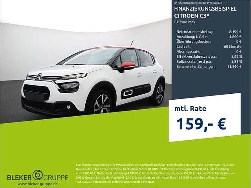 Lack weiss banquise/deckende l Gebraucht 2021 Citroën C3 Shine Kleinwagen | 9.990 € (Fairer Preis) - Bild 1/3