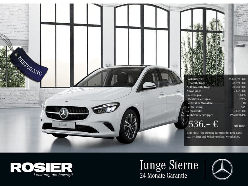 Weiss / polarweiß Gebraucht 2024 Mercedes B200 Advanced Van / Kleinbus | 33.689 € (Fairer Preis) - Bild 1/4