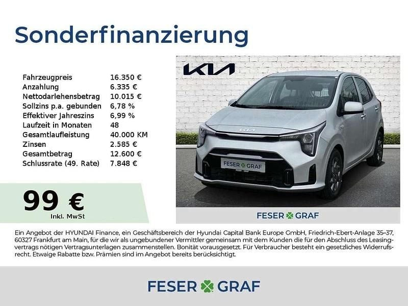 Silber Neu 2025 Kia Picanto Vision Kleinwagen | 16.350 € (Guter Preis) - Bild 1/4