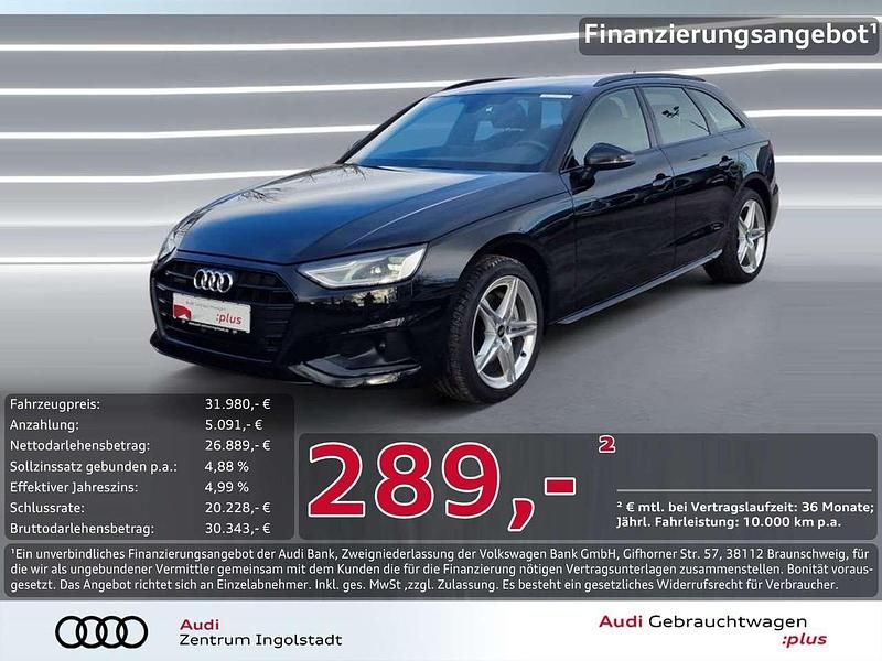 Schwarz Gebraucht 2022 Audi A4 Advanced Kombi | 31.980 € (Etwas zu teuer) - Bild 1/3