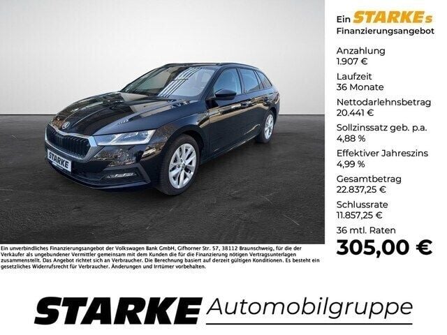 Schwarz Gebraucht 2020 Skoda Octavia Ambition Kombi | 22.348 € (Guter Preis) - Bild 1/3