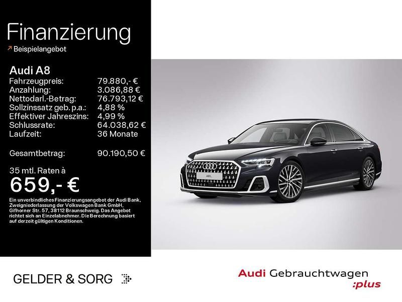 Sebringschwarz kristalleffekt Gebraucht 2025 Audi A8L Limousine | 79.880 € - Bild 1/3