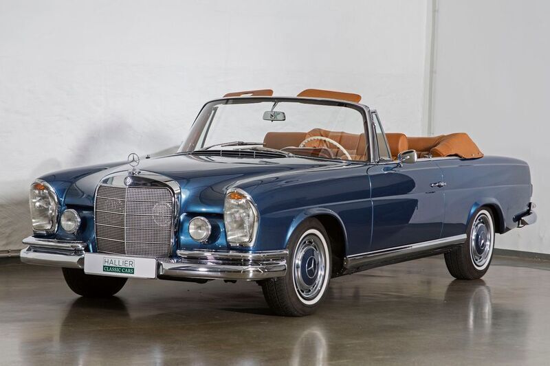 387 blaumetallic Gebraucht 1965 Mercedes 220 SE Cabrio | 149.000 € - Bild 1/4