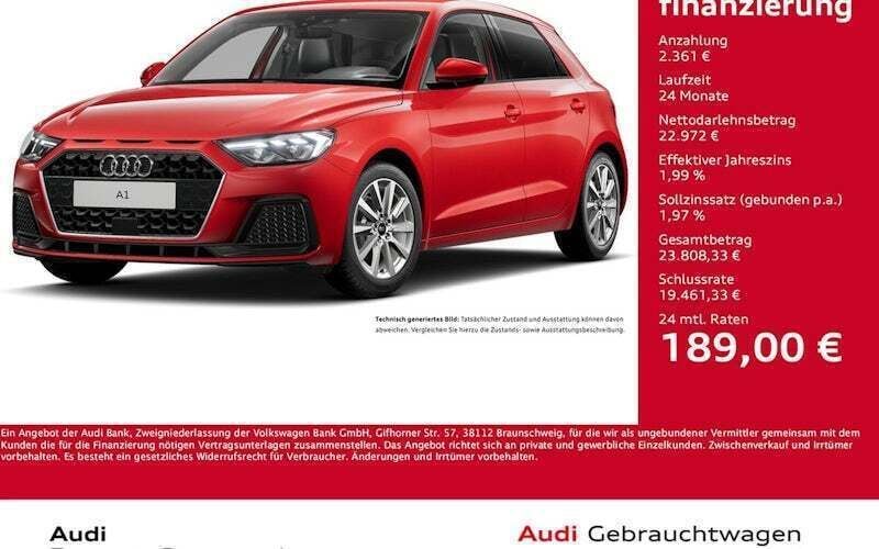 Rot Gebraucht 2024 Audi A1 Sportback Advanced Kleinwagen | 25.333 € (Fairer Preis) - Bild 1/4