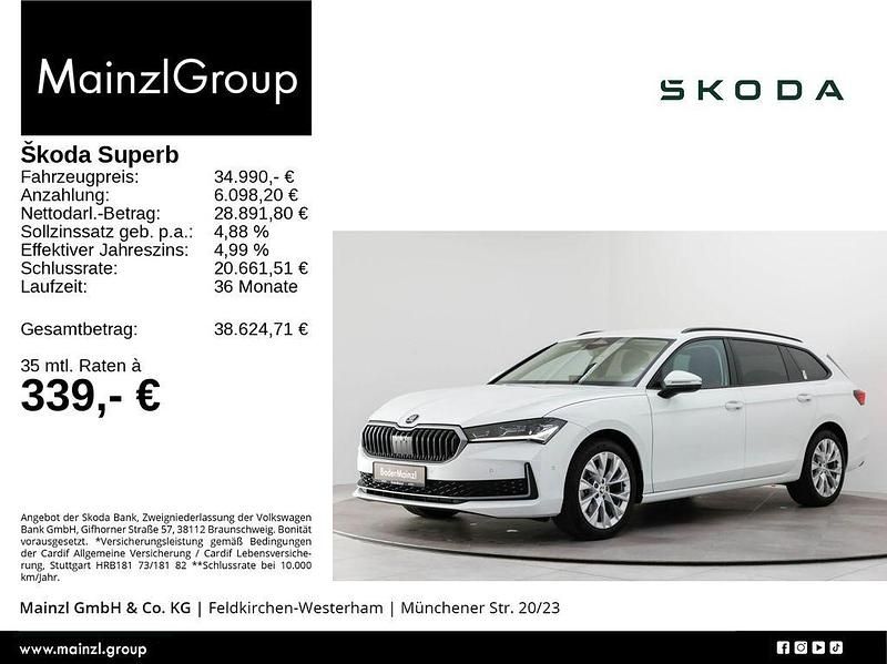 Weiß Gebraucht 2024 Skoda Superb Kombi | 34.990 € (Fairer Preis) - Bild 1/3
