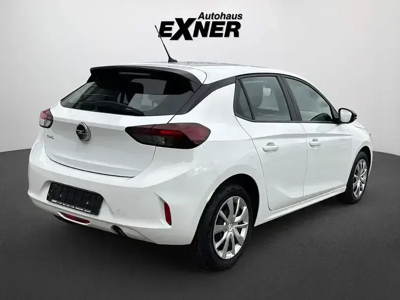 Gebraucht Opel Corsa Edition 75 PS (55 kW) 2023 Jade weiß/spiegel schwarz lackiert Kleinwagen