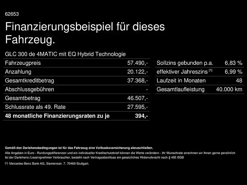 Gebraucht Mercedes GLC300e Avantgarde 333 PS (244 kW) 2025 Schwarz SUV