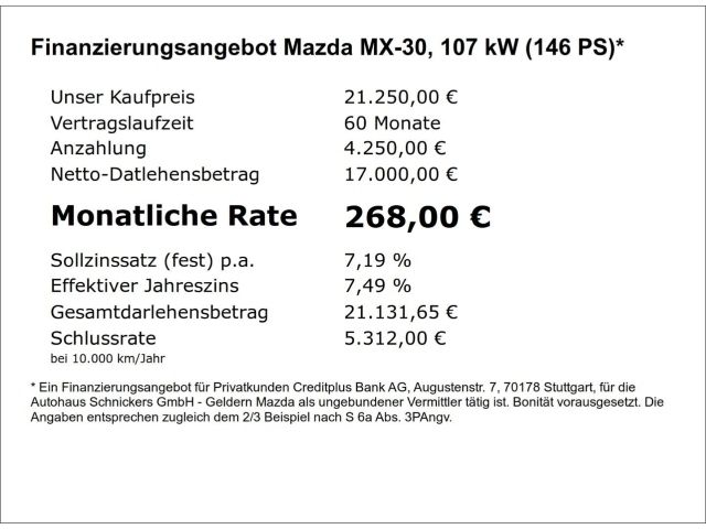 Gebraucht Mazda MX30 106 kW (145 PS) 2021 Grau SUV