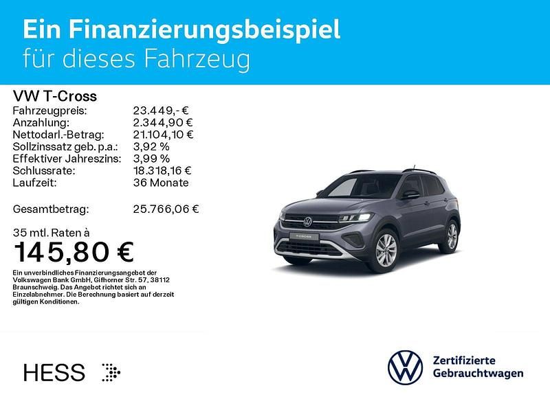 Gebraucht VW T-Cross Goal 116 PS (85 kW) 2025 Grau SUV