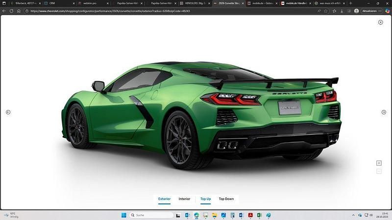 Neu Corvette C8 481 PS (353 kW) 2025 Grün Coupé