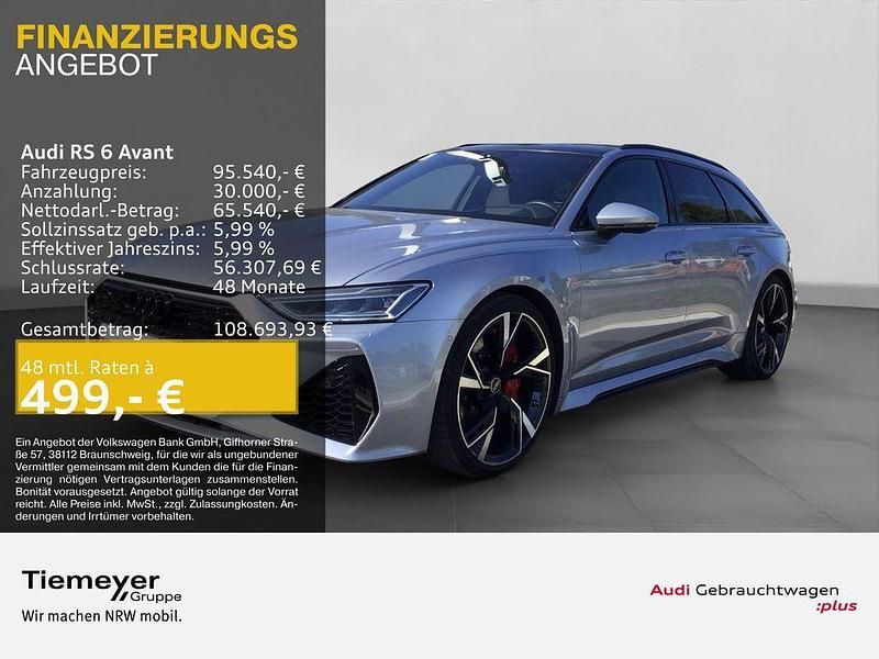 Florettsilber metallic Gebraucht 2022 Audi RS6 Performance Kombi | 94.880 € (Superpreis) - Bild 1/4