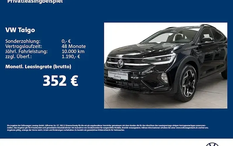 Neu VW Taigo R-line 116 PS (85 kW) 2025 Schwarz SUV
