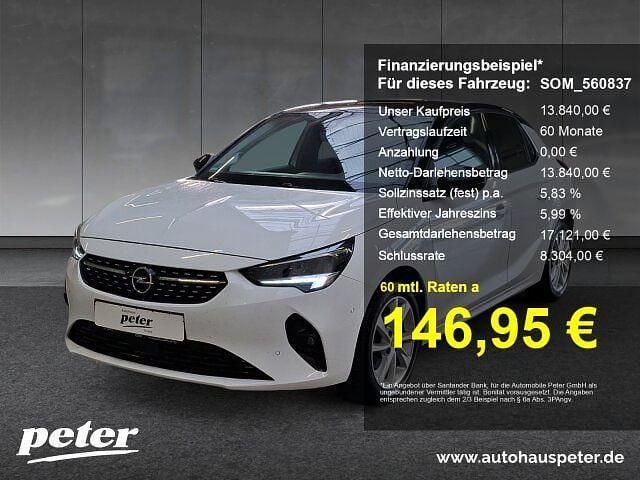 Gebraucht Opel Corsa Elegance 75 PS (55 kW) 2023 Jade weiss/arktis weiss Kleinwagen