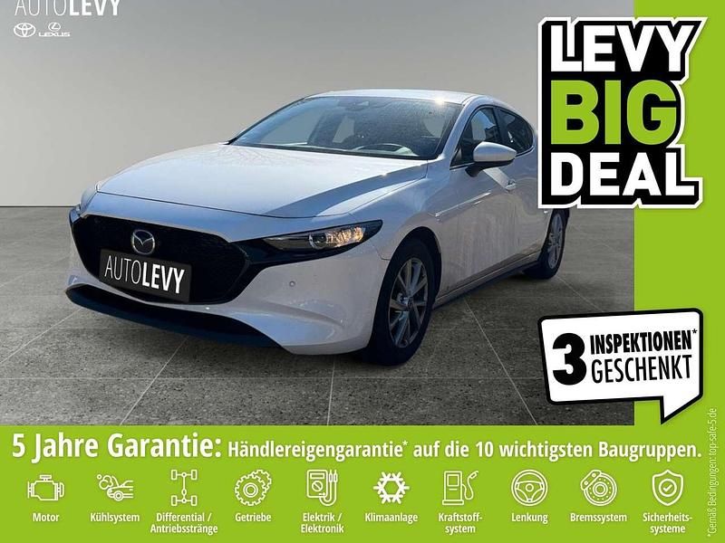 Gebraucht Mazda 3 Selection 122 PS (89 kW) 2021 Snowflake white pearl (metallic) Limousine