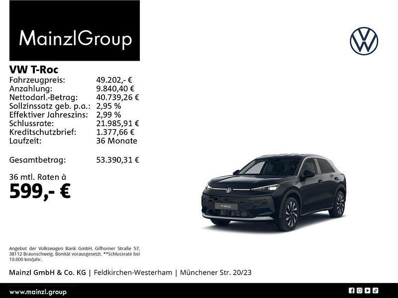 Neu VW T-Roc Style 150 PS (110 kW) 2026 Schwarz SUV