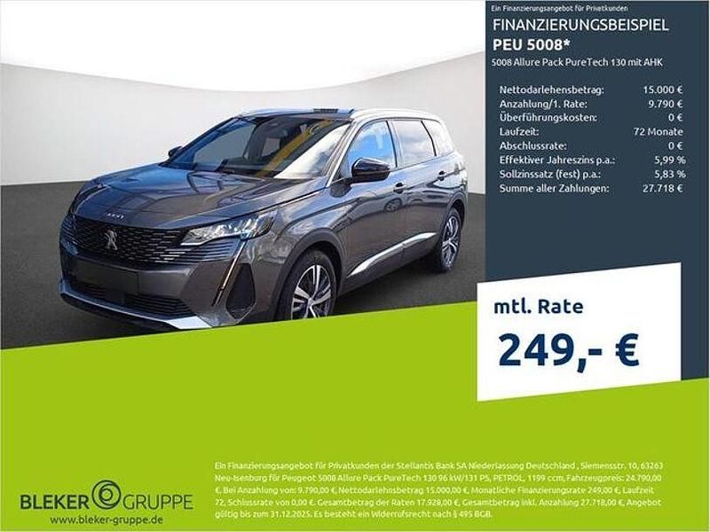 Lackierung platiniumgrau/metallic klarlack Gebraucht 2023 Peugeot 5008 Allure Van / Kleinbus | 24.790 € (Guter Preis) - Bild 1/3