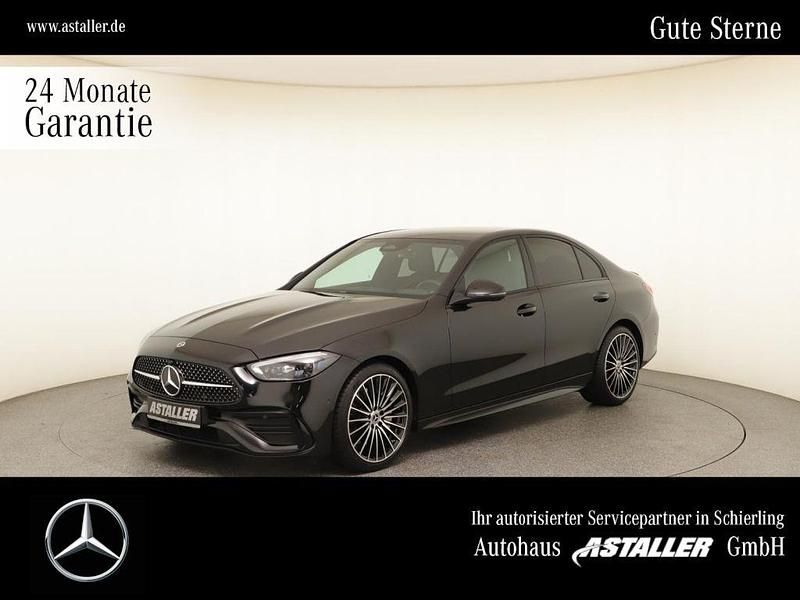 Metalliclack obsidianschwarz Gebraucht 2024 Mercedes C300 AMG line Limousine | 45.499 € (Fairer Preis) - Bild 1/4