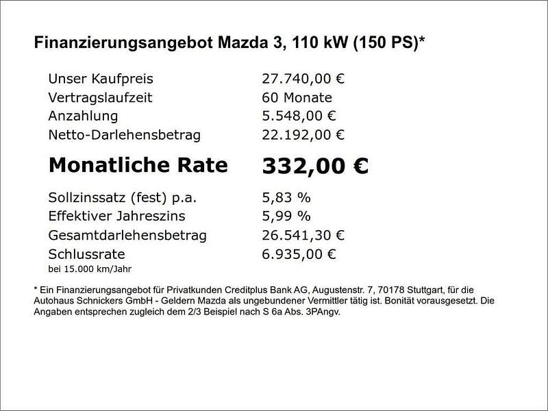 Gebraucht Mazda 3 Exclusive-Line 150 PS (110 kW) 2024 Schwarz Limousine