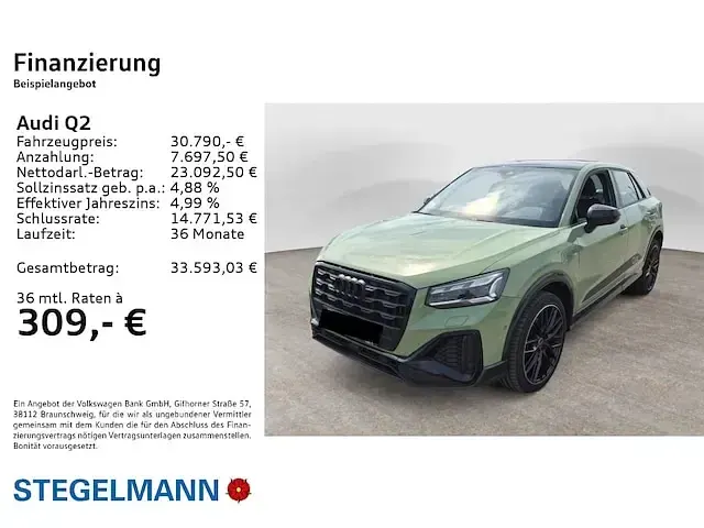 Gebraucht Audi Q2 S-Line 150 PS (110 kW) 2023 Apfelgrün metallic SUV