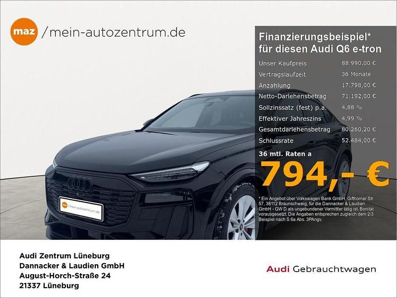 Mythosschwarz Gebraucht 2025 Audi Q6 Sportback e-tron Performance SUV | 79.990 € (Fairer Preis) - Bild 1/4
