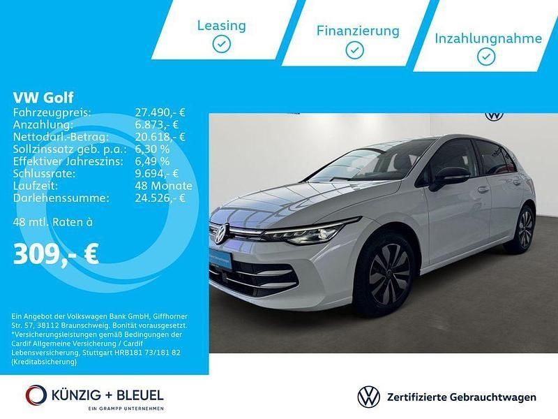 Oryxweiß perlmutteffekt Gebraucht 2024 VW Golf VIII Goal Limousine | 32.880 € (Teuer) - Bild 1/4