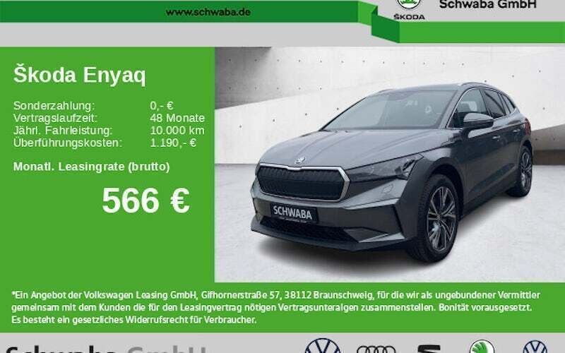 Grau Neu 2025 Skoda Enyaq iV SUV | 51.460 € (Fairer Preis) - Bild 1/4