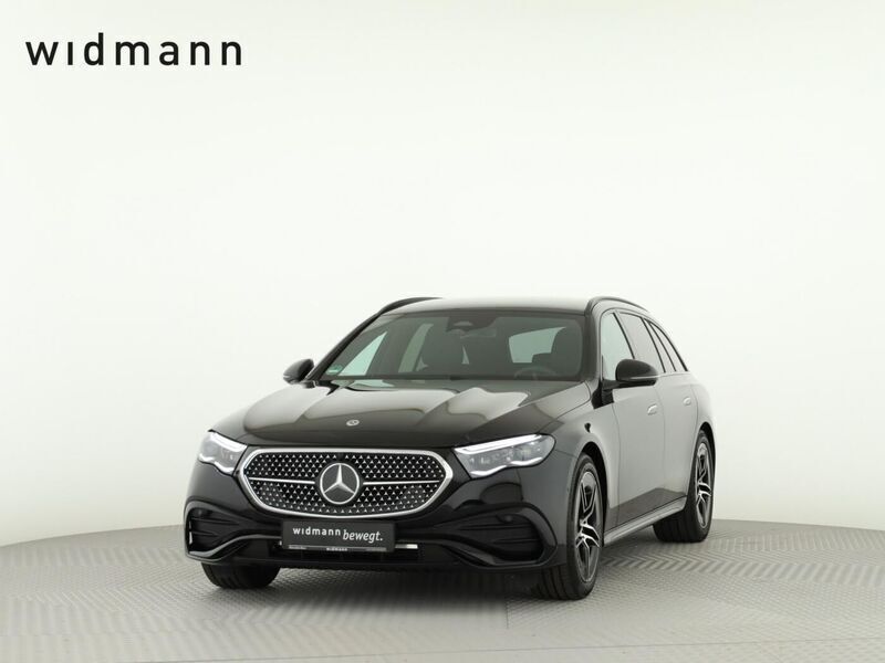 Metalliclack obsidianschwarz Gebraucht 2024 Mercedes E220 AMG Kombi | 53.850 € (Teuer) - Bild 1/4