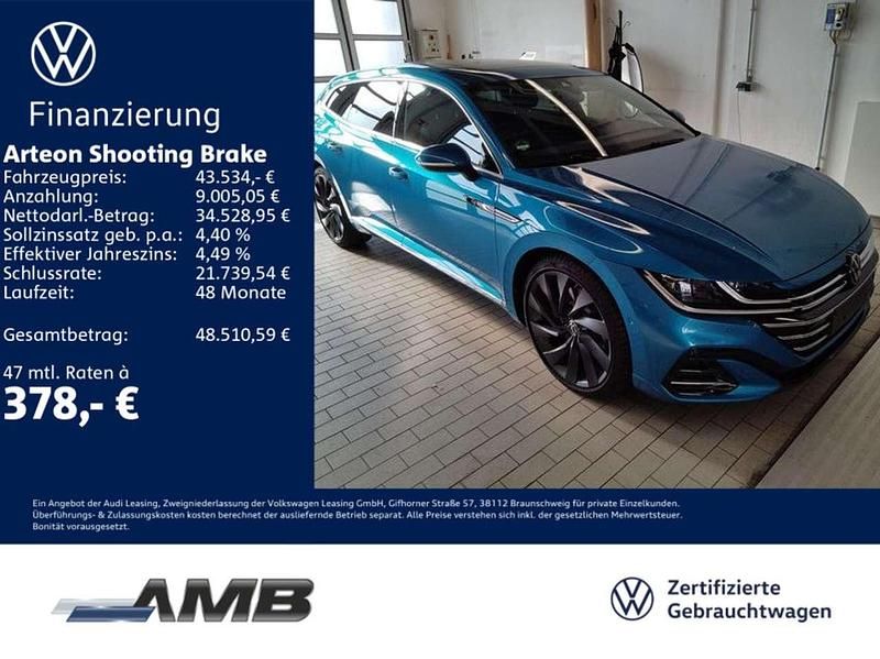 Eisvogelblau metallic Gebraucht 2025 VW Arteon R-line Kombi | 42.680 € (Fairer Preis) - Bild 1/3
