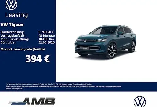Nowe VW Tiguan Elegance 150 KM (110 kW) 2025 Niebieski SUV
