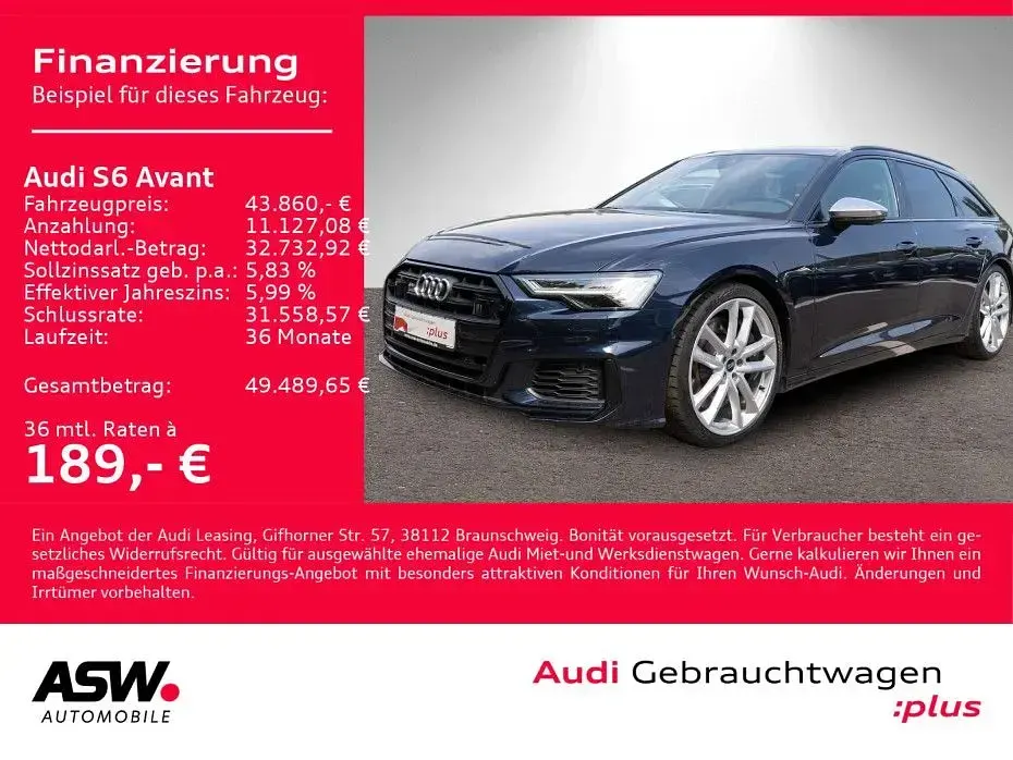 Gebraucht Audi S6 Sport 344 PS (253 kW) 2023 Firmamentblau metallic Kombi