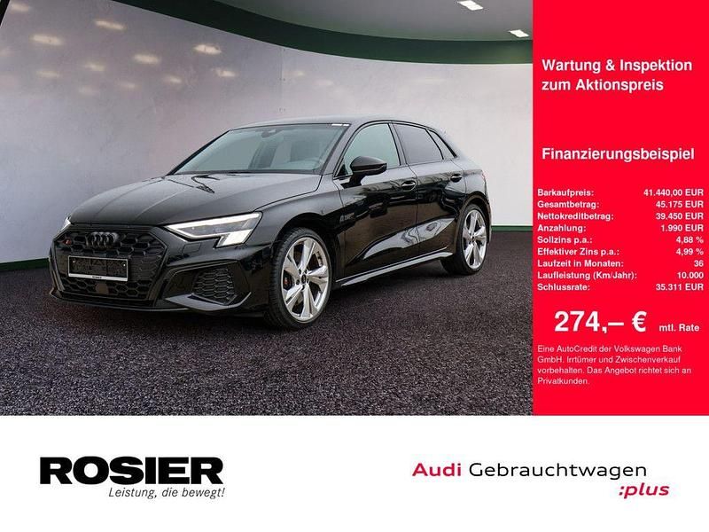 Schwarz / mythosschwarz Gebraucht 2024 Audi S3 Ambiente Limousine | 41.440 € (Fairer Preis) - Bild 1/4