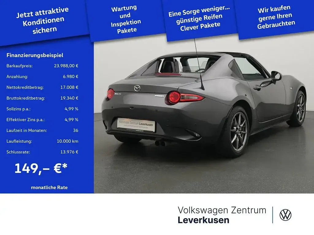 Gebraucht Mazda MX5 132 PS (97 kW) 2021 Machine gray Cabrio