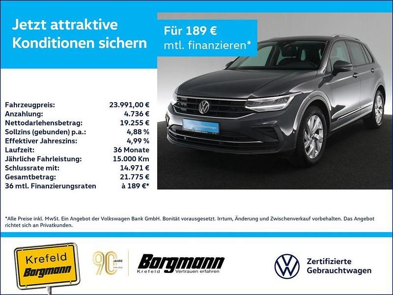 Gebraucht VW Tiguan Active 150 PS (110 kW) 2021 Grau / delfingrau SUV
