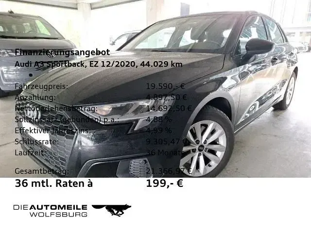 Gebraucht Audi A3 Design 110 PS (80 kW) 2020 Mythosschwarz metallic (metallic) Limousine