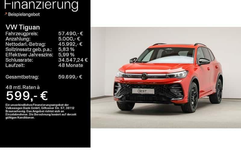 Rot Gebraucht 2025 VW Tiguan R-line SUV | 51.385 € (Etwas zu teuer) - Bild 1/4