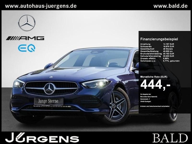 Metalliclack sodalithblau Gebraucht 2024 Mercedes C300 Avantgarde Limousine | 45.120 € (Guter Preis) - Bild 1/4