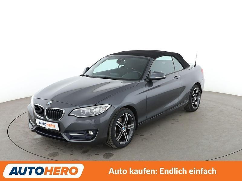 Schwarz Gebraucht 2015 BMW 220 Sport Line Cabrio | 16.860 € (Fairer Preis) - Bild 1/3