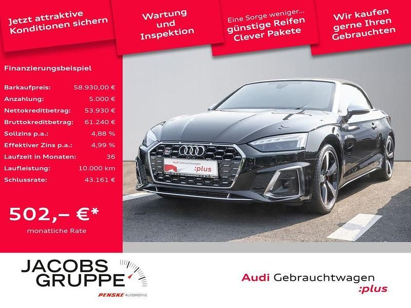 Mythosschwarz metallic Gebraucht 2023 Audi S5 Cabriolet Ambiente Cabrio | 58.930 € (Fairer Preis) - Bild 1/4