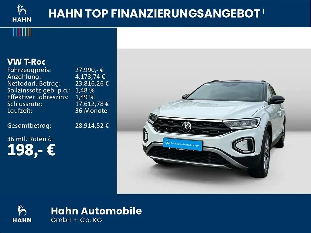 Gebraucht VW T-Roc Goal 150 PS (110 kW) 2024 Pure white SUV
