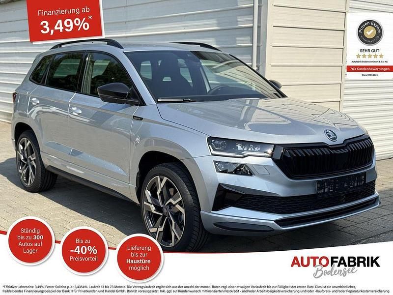 Brillant silver Neu 2025 Skoda Karoq SportLine SUV | 38.990 € (Guter Preis) - Bild 1/4