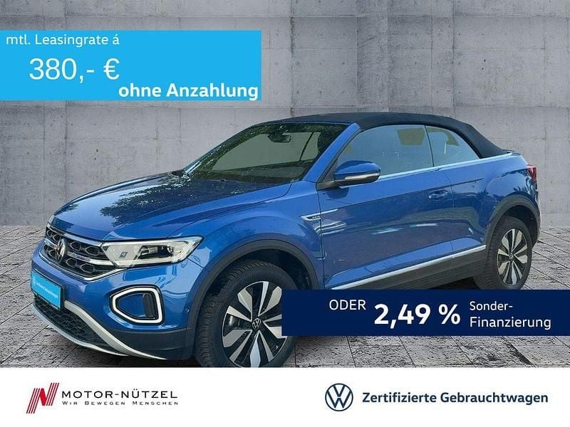 Blau Gebraucht 2024 VW T-Roc Cabriolet Cabrio | 31.490 € (Guter Preis) - Bild 1/4