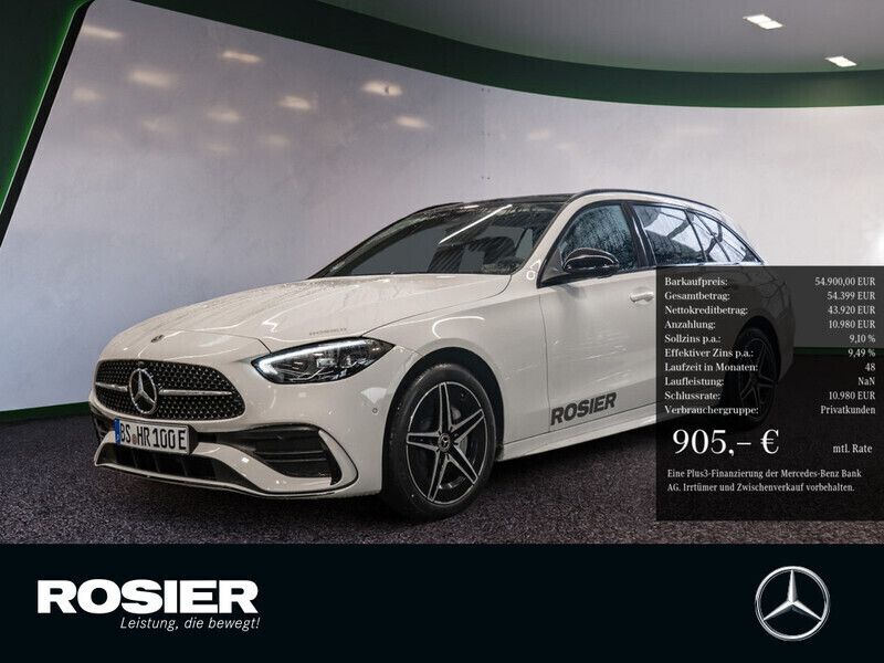 Weiss / polarweiß Gebraucht 2025 Mercedes C300e AMG line Kombi | 54.900 € (Teuer) - Bild 1/4