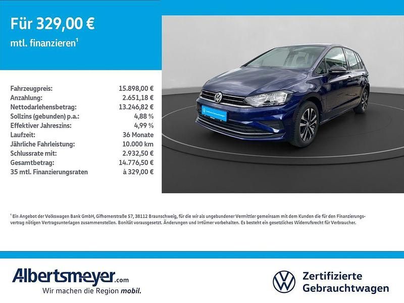 Blau Gebraucht 2019 VW Golf Sportsvan IQ Drive Van / Kleinbus | 15.898 € (Guter Preis) - Bild 1/4