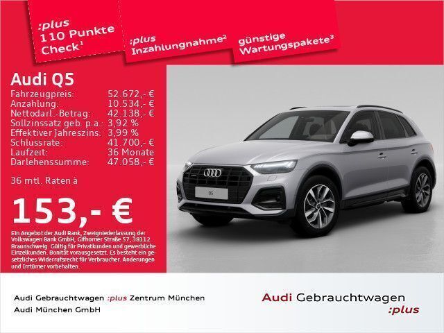 Florettsilber metallic Gebraucht 2024 Audi Q5 Advanced SUV | 52.672 € (Teuer) - Bild 1/2